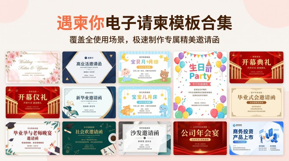 不用找设计师！小白也能10分钟搞定专属沙龙邀请函，免费又出片